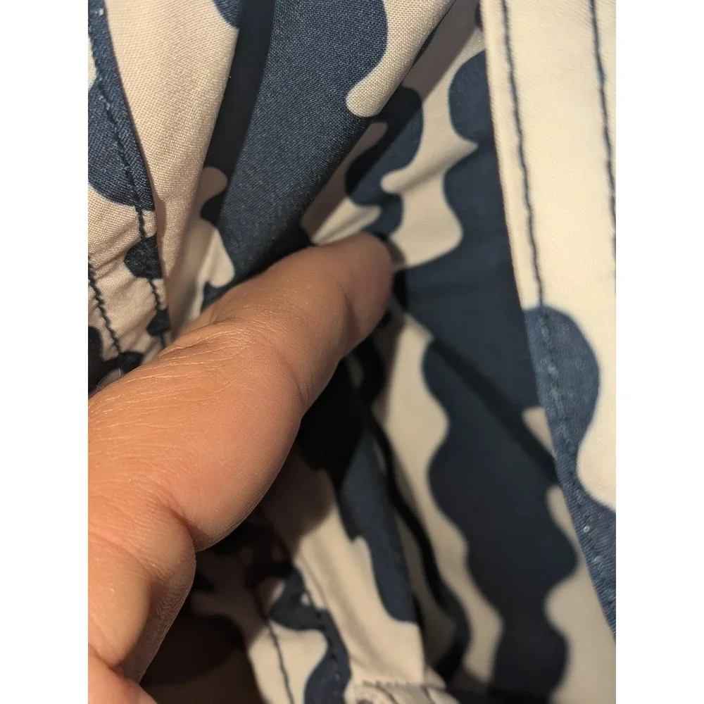 J.Crew Mens 5 Inch Inseam Flex‎ Swim Trunks Navy Wavy Stripe XL BW492 NEW $80
